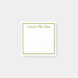 追加先生名のシンプル注ミニマル縁どで ポストイット