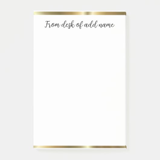 追加先生名のシンプル注ミニマル縁どで ポストイット (正面)