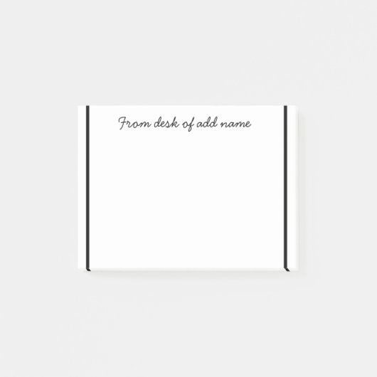 追加先生名のシンプル注ミニマル縁どで ポストイット (正面)