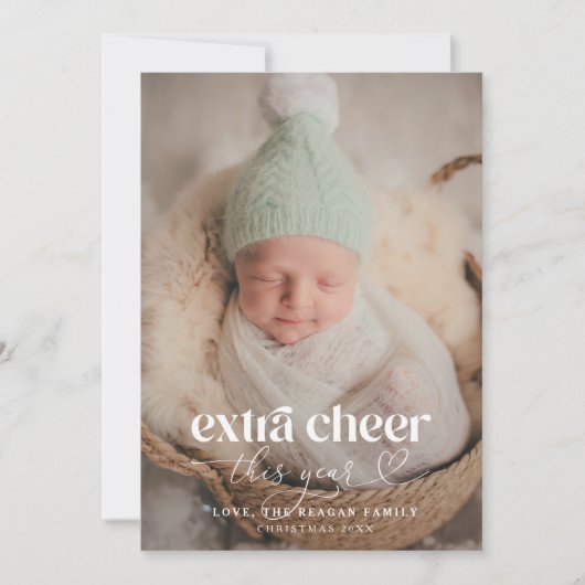 追加応援のクリスマス誕生発表 案内状 (正面)