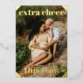 追加応援今年の妊娠告知カード 箔シーズンカード (正面)