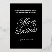 追加応援今年の妊娠告知カード 箔シーズンカード (裏面)