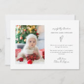 追加応援休日ベビー写真誕生のお知らせ 案内状 (裏面)