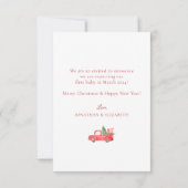 追加応援来年の妊娠ホリデーカード サンキューカード (裏面)