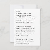 追加情報詳細名前をカスタムするモダン黒 出欠カード (裏面)