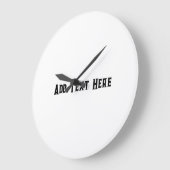 追加文字はこちらプリントラウンドアクリルラブリーウォールアート ラージ壁時計 (傾斜)