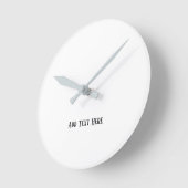 追加文字はこちら文字プリント丸型アクリルグレー ラウンド壁時計 (傾斜)