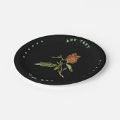 追加文字バタフライイメージプリントテーブルサービング ペーパープレート (アングル)