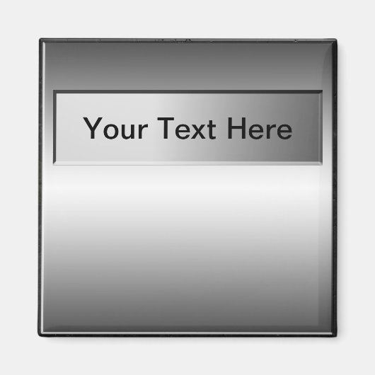 追加文字メタルプレートルックマグネット マグネット (正面)