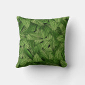 追加文字モダンシック緑葉の可愛いパターン クッション (裏面)