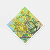 追加文字ワトル&ガム葉ズオージー昼食会 スタンダードランチョンナプキン (角)