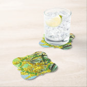 追加文字ワトル&ガム葉ズオージー ペーパーコースター (インサイチュ)