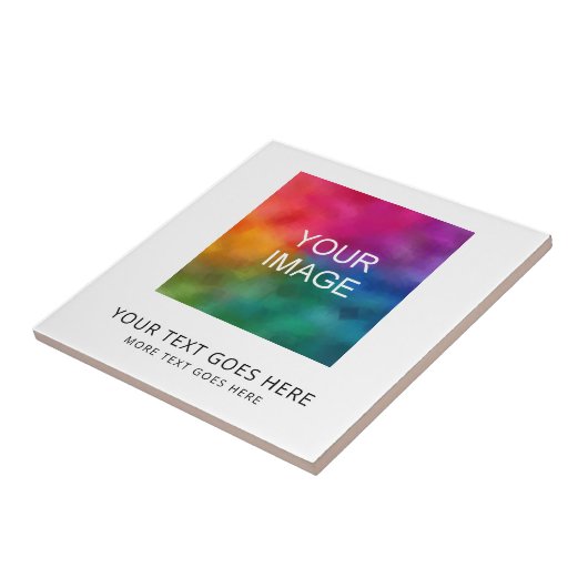 追加文字独自のロゴまたは写真の画像をアップロード タイル (側面)