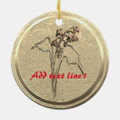 追加文字金ゴールドリリーの谷 セラミックオーナメント (裏面)