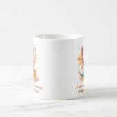 追加文字、家業ではない建物家族の富 コーヒーマグカップ (中央)