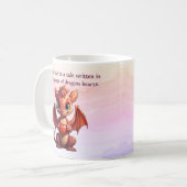 追加文字、我々の愛をドラゴンで書物語にする コーヒーマグカップ (正面左)