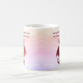 追加文字、我々の愛をドラゴンで書物語にする コーヒーマグカップ (中央)