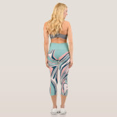 追加文字l愛らしい大理石ゲートlエクササイズブルー カプリレギンス (裏面)