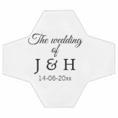 追加結婚カップル名のイニシャルレターの日付 サッカーボール (フラット)