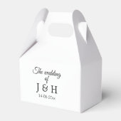 追加結婚カップル名のイニシャルレターの日付 フェイバーボックス (裏面サイド)