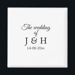 追加結婚カップル名のイニシャルレターの日付 マグネット<br><div class="desc">私たちのような恋人のために</div>