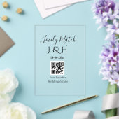 追加結婚カップル名QRコードスキャン詳細 アクリル招待状 (インサイチュ (ウェディング))