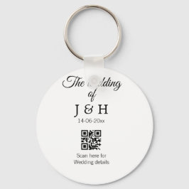 追加結婚カップル名QRコードスキャン詳細 キーホルダー