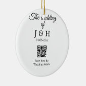 追加結婚カップル名QRコードスキャン詳細 セラミックオーナメント (右)