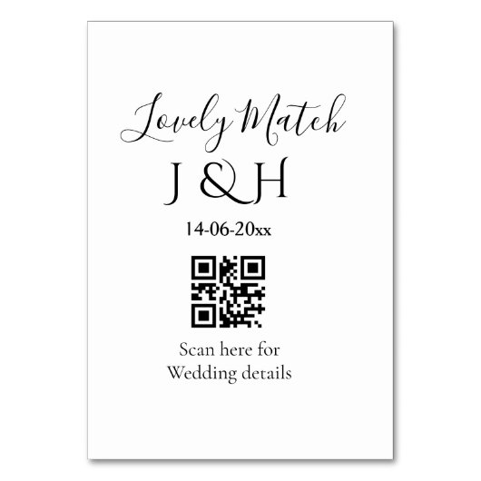 追加結婚カップル名QRコードスキャン詳細 テーブルナンバー (正面)
