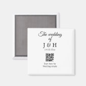 追加結婚カップル名QRコードスキャン詳細 マグネット (正面/裏面)