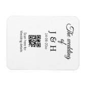 追加結婚カップル名QRコードスキャン詳細 マグネット (横)