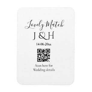 追加結婚カップル名QRコードスキャン詳細 マグネット