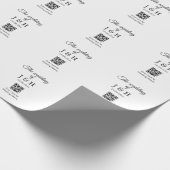 追加結婚カップル名QRコードスキャン詳細 ラッピングペーパー (角)