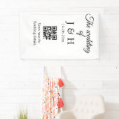 追加結婚カップル名QRコードスキャン詳細 横断幕 (インサイチュ)