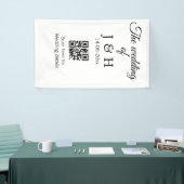 追加結婚カップル名QRコードスキャン詳細 横断幕 (トレードショー)