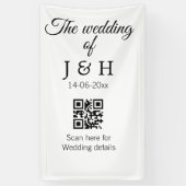 追加結婚カップル名QRコードスキャン詳細 横断幕 (縦)