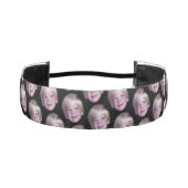 追加1浮動ヘッドフォトハーフドロップパターンブラック アスレチックヘッドバンド (正面)