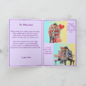 追加2写真のクリスタルハートバレンタイン愛の詩 カード (内部)