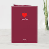 追加2 Photo's Dark Red Valentineハート+ラブソング カード (裏面)