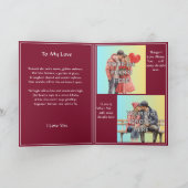 追加2 Photo's Dark Red Valentineハート+ラブソング カード (内部)