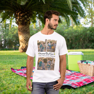 追加3フォトコラージュ素晴らしパパEver Father's Day Tシャツ