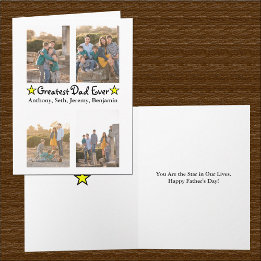 追加4フォトコラージュもっとも偉大パパEver Father's Day カード