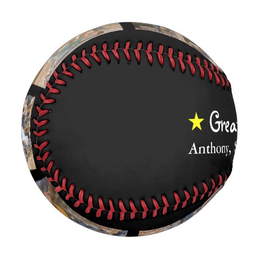 追加5フォトコラージュ素晴らしパパEver Father's Day 野球ボール (正面左)