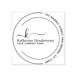 追加 |業務モダンロゴアドレス会社 ラバースタンプ