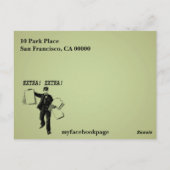 追加!追加!ヴィンテージ新聞ベビー発表 ポストカード (裏面)