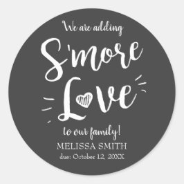 追加， Slove S'mores Baby Shower ラウンドシール