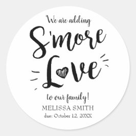 追加， Slove S'mores Baby Shower ラウンドシール