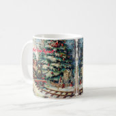 追加NAME、メリークリスマススチームトレインエンジン コーヒーマグカップ (正面左)