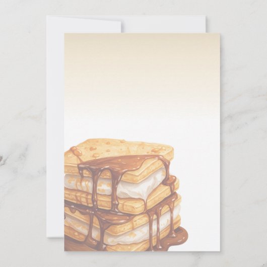 追加S'more Love招待状、ベビーシャワー 招待状 (裏面)