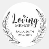 追悼のギフト ラブメモリアル フェイバー ラウンドシール (正面)